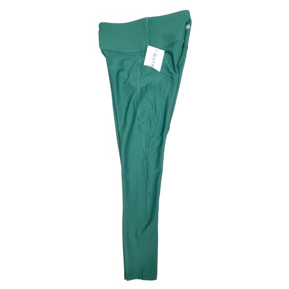 Athleta Interval Stash 7/8 Leggings Sz S TALL New $109 Trillium Green High Rise - Picture 5 of 9